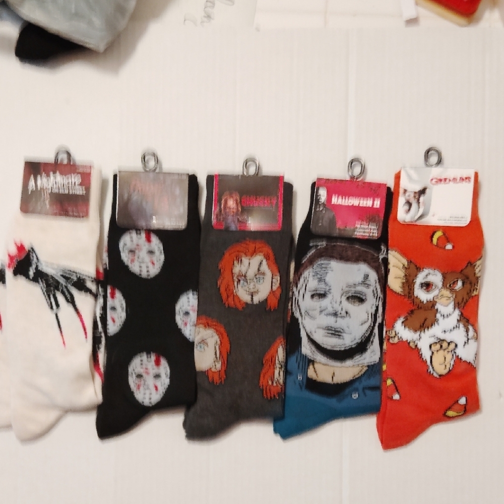 Classic Slasher Movie Icons Crew Socks Collection